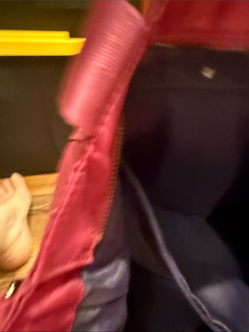 Apana Quilted Raspberry Tote with Adjustable Strap - Picture 10 of 12